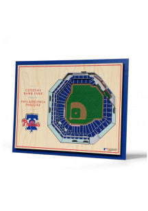 Philadelphia Phillies 5-Layer 3D Stadium View Wall Art - Red