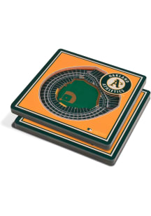Oakland Athletics 3D Stadium View Coaster - Yellow