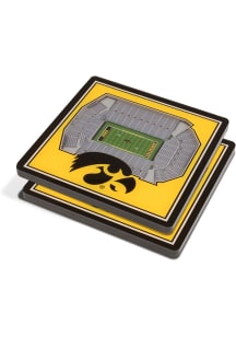 Iowa Hawkeyes 3D Stadium View Coaster - Yellow
