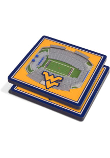 West Virginia Mountaineers 3D Stadium View Coaster - Yellow