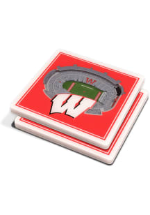 Wisconsin Badgers 3D Stadium View Coaster - Red