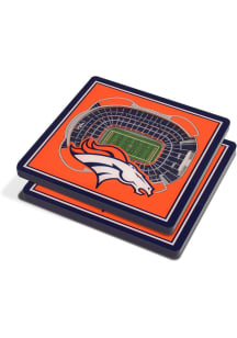 Denver Broncos 3D Stadium View Coaster - Orange