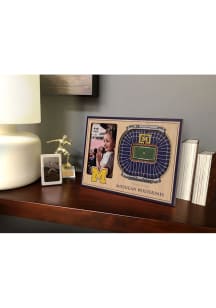 Michigan Wolverines Stadium View 4x6 Picture Frame - Brown