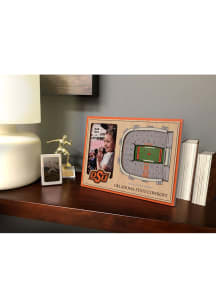 Oklahoma State Cowboys Stadium View 4x6 Picture Frame - Brown