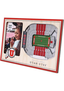 Utah Utes Stadium View 4x6 Picture Frame - Brown