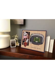 Chicago Bears Stadium View 4x6 Picture Frame - Brown