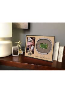Green Bay Packers Stadium View 4x6 Picture Frame - Brown