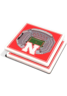 Nebraska Cornhuskers 3D Stadium View Coaster - Red