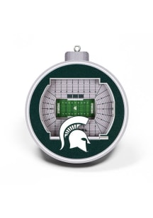 Michigan State Spartans 3D Stadium View Ornament - Green