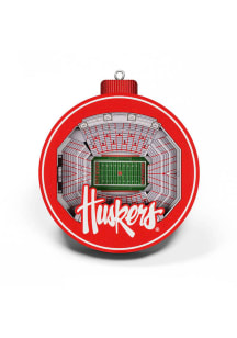 Nebraska Cornhuskers 3D Stadium View Ornament - Red