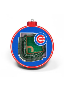 Chicago Cubs 3D Stadium View Ornament - Blue
