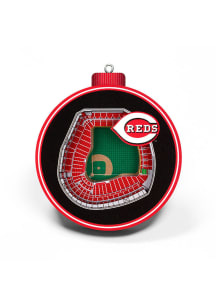Cincinnati Reds 3D Stadium View Ornament - Black