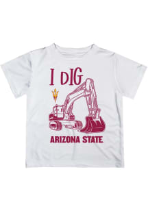 Vive La Fete Arizona State Sun Devils Toddler White Excavator Short Sleeve T-Shirt