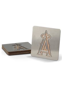 Los Angeles Angels 4 Pack Stainless Steel Boaster Coaster - Silver