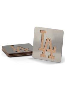 Los Angeles Dodgers 4 Pack Stainless Steel Boaster Coaster - Silver