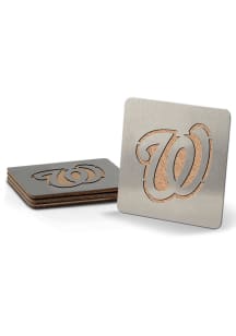 Washington Nationals 4 Pack Stainless Steel Boaster Coaster - Silver
