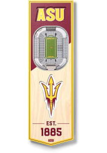 Arizona State Sun Devils 6x19 inch 3D Stadium Sign - Maroon
