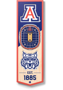 Arizona Wildcats 6x19 inch 3D Stadium Sign - Red