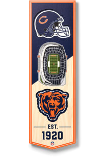 Chicago Bears 6x19 inch 3D Stadium Sign - Orange