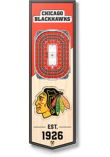 Chicago Blackhawks 6x19 inch 3D Stadium Sign - Black
