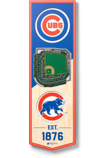 Chicago Cubs 6x19 inch 3D Stadium Sign - Blue