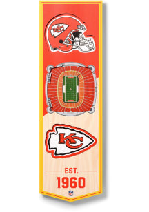 Kansas City Chiefs 6x19 inch 3D Stadium Sign - Red