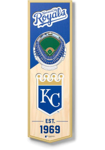 Kansas City Royals 6x19 inch 3D Stadium Sign - Blue