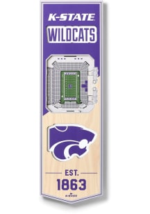 K-State Wildcats 6x19 inch 3D Stadium Sign - Purple