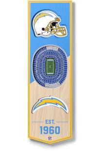 Los Angeles Chargers 6x19 inch 3D Stadium Sign - Blue