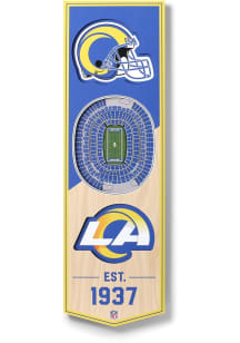 Los Angeles Rams 6x19 inch 3D Stadium Sign - Blue