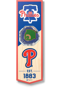 Philadelphia Phillies 6x19 inch 3D Stadium Sign - Blue