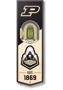 Purdue Boilermakers 6x19 inch 3D Stadium Graphic Sign - Black