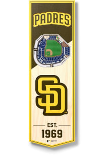 San Diego Padres 6x19 inch 3D Stadium Sign - Blue