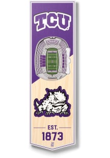 TCU Horned Frogs 6x19 inch 3D Stadium Sign - Purple