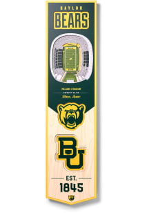 Baylor Bears 8x32 inch 3D Stadium Sign - Yellow