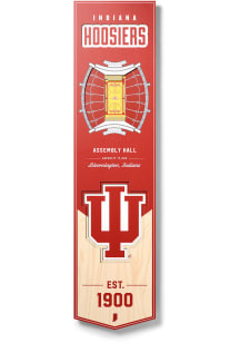 Indiana Hoosiers 8x32 inch 3D Stadium Sign - Red