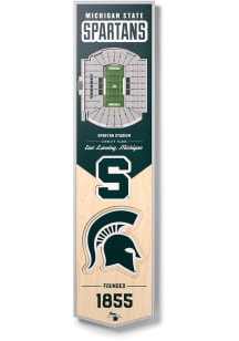 Michigan State Spartans 8x32 inch 3D Stadium Sign - Green