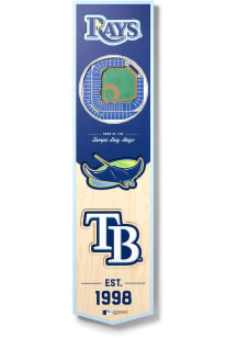 Tampa Bay Rays 8x32 inch 3D Stadium Sign - Navy Blue