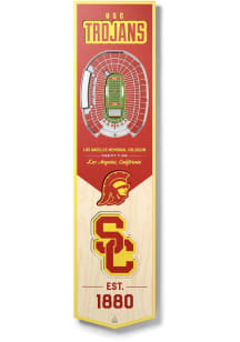 USC Trojans 8x32 inch 3D Stadium Design Sign - Red
