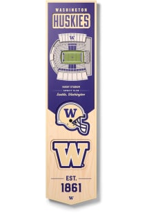 Washington Huskies 8x32 inch 3D Stadium Design Sign - Purple