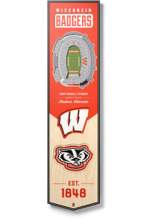 Wisconsin Badgers 8x32 inch 3D Stadium Sign - Red