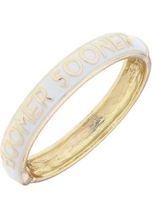 Oklahoma Sooners Script Hinge Womens Bracelet