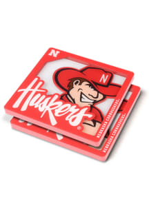 Nebraska Cornhuskers 3D Coaster - Red