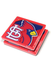 St Louis Cardinals 3D Logo Series 2 Pack Coaster - Red