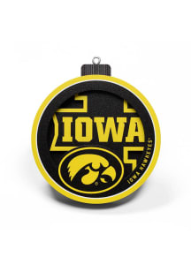 Iowa Hawkeyes 3D Logo Series Ornament - Yellow