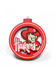 Nebraska Cornhuskers 3D Logo Series Ornament - Red