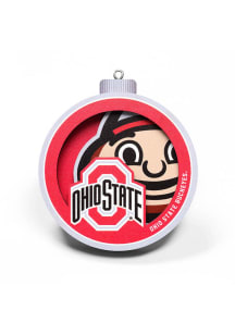 Ohio State Buckeyes 3D Logo Series Ornament - Red