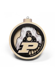 Purdue Boilermakers 3D Logo Series Ornament - Black