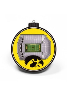 Iowa Hawkeyes 3D Stadium View Ornament - Yellow