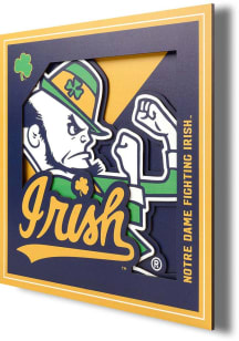Notre Dame Fighting Irish 12x12 3D Logo Sign - Blue